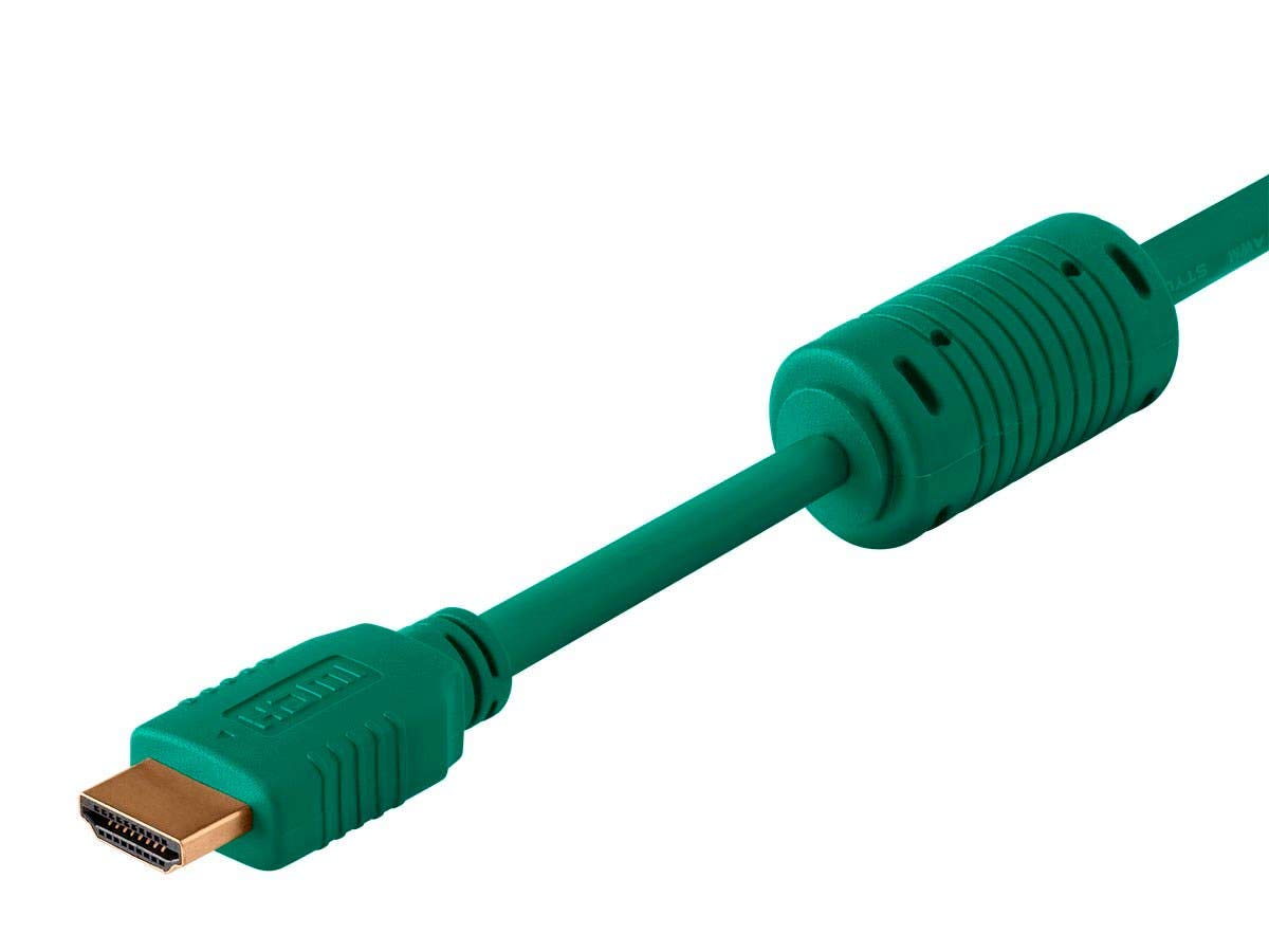 Monoprice HDMI High Speed Cable - 10 Feet - Green, 4K@60Hz, HDR, 18Gbps, YUV 4:4:4, 28AWG - Select Series