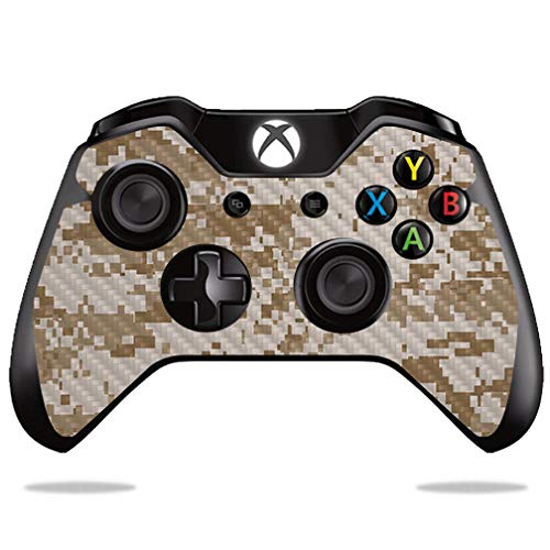 MightySkins Carbon Fiber Skin for Microsoft Xbox One or One S Controller - Desert Camo | Protective, Durable Textured Carbon Fiber Finish | Easy