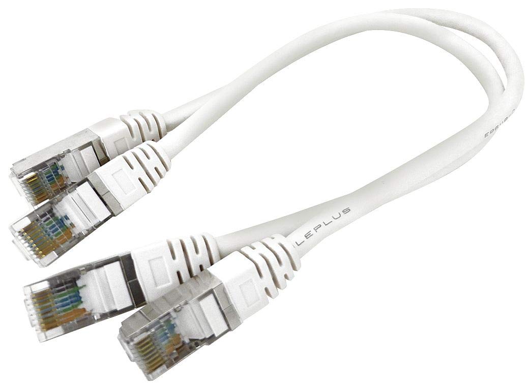 Ideal Industries 150055 2 x Patch cables - 30cm Cat 5e STP