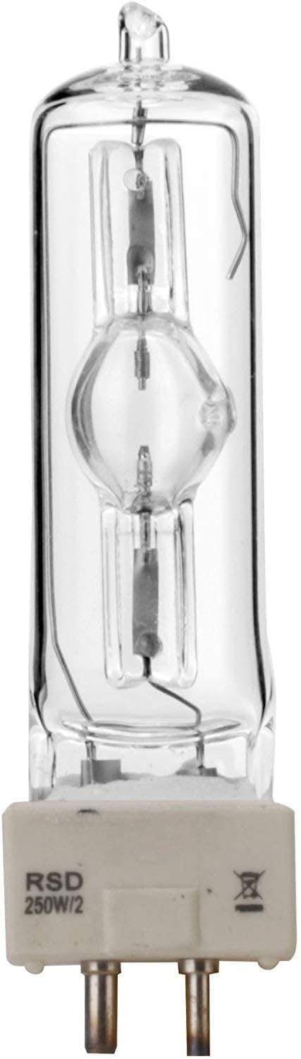 Tawelun 2PCS MSD 250W/2 Lamp 8500K GY9.5 Base Metal Halide Bulb, MSD250 Lamp High Brightness,Ideal for Moving Head Beam Lights, Stage, DJ, Disco