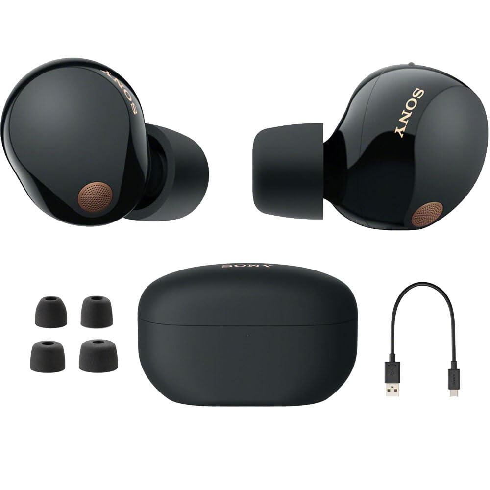 Sony WF1000XM5/B Industry Leading Noise Canceling Truly Wireless Earbuds (Black) Bundle with 2 YR CPS Enhanced Protection Pack, Mizco Travelocity…