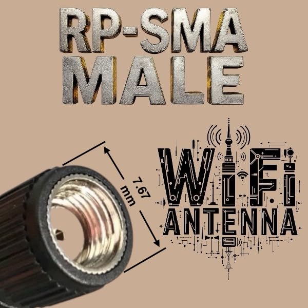 (2-Pack) Dual Band WiFi 2.4GHz 5GHz 5.8GHz 3dBi MIMO RP-SMA Male Antenna for WiFi Router Wireless Network Card USB Adapter- Security IP Camera Video