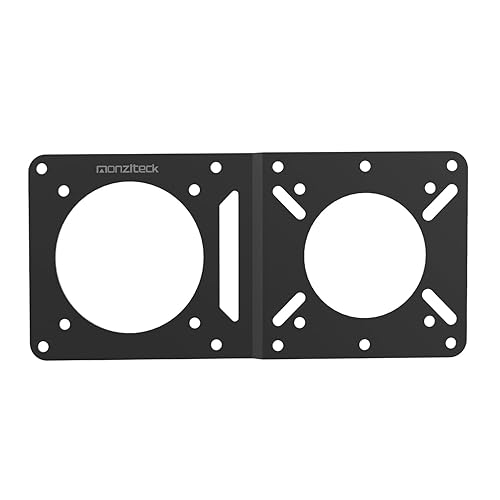 Monzlteck VESA Mount Adapter Plate for Mac mini M4 & NUC - Universal Extension Bracket for Mini PCs, Fits 75x75mm & 100x100mm VESA Monitor Arms