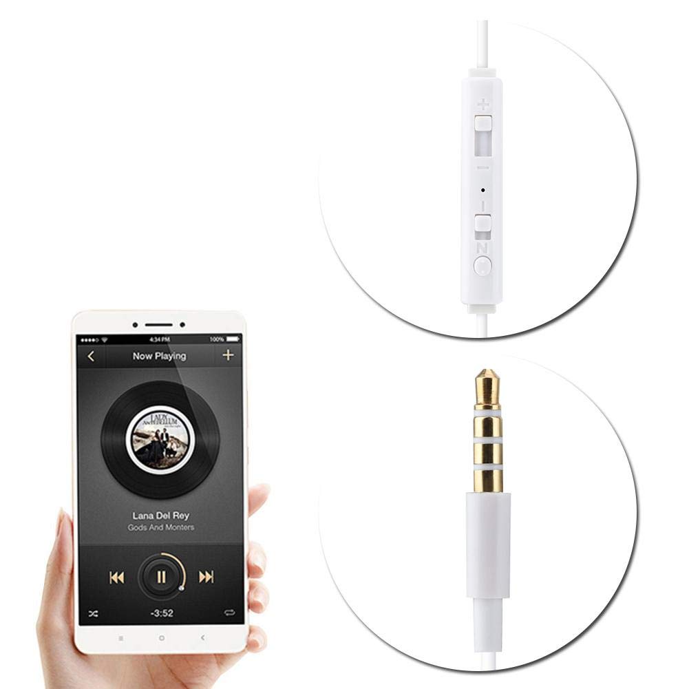 Yoidesu Universal 3.5mm Jack Acoustic Hollow Air Tube Earbuds Headphones with Microphone,Anti-Radiation in-Ear Single Earbud,Wired Cell Phone…