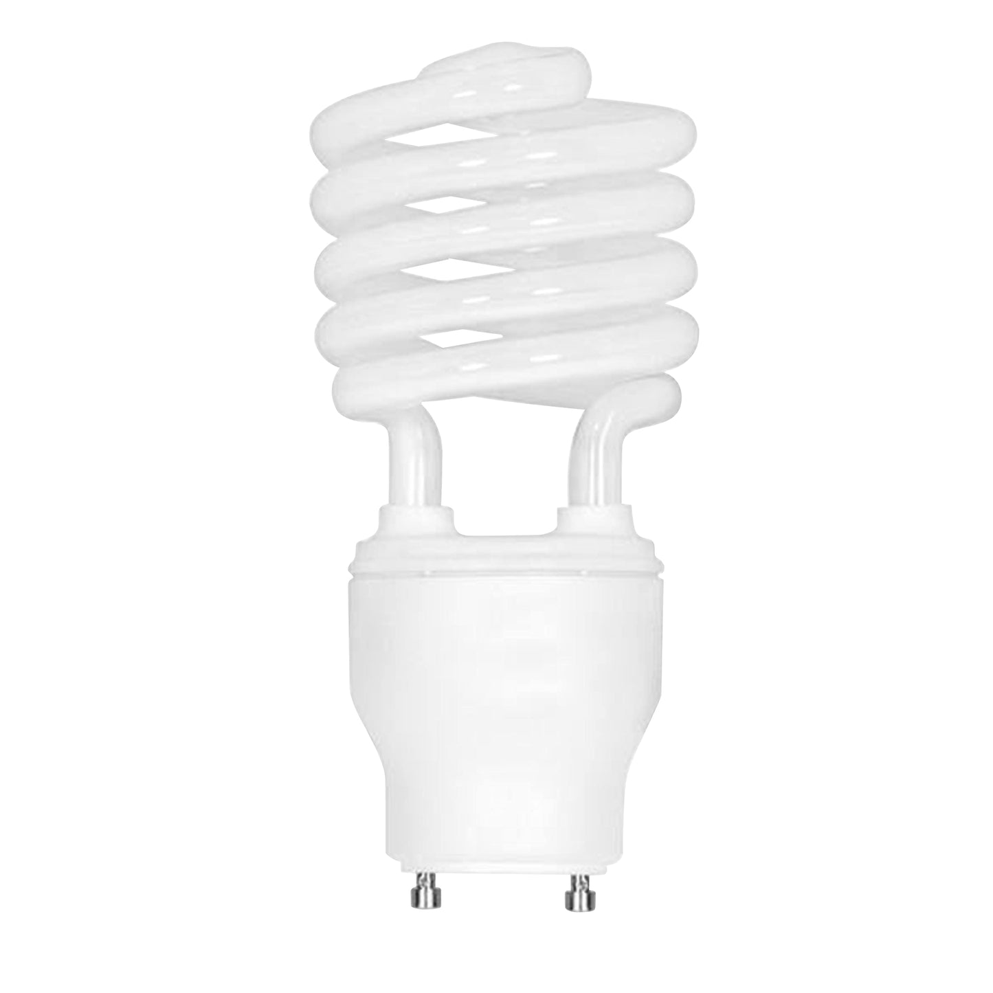 OHLECTRIC CRI 82 Mini Spiral Compact Fluorescent Light Bulbs with GU24 Base - 120V Two Pin Fluorescent Bulbs with 23 W - 2700 Kelvin, Warm White