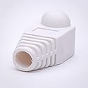 FireFold RJ45 Strain Relief Boot Covers- 100 Pack, Count Set for Cat5 Cat5e, and Cat6 Ethernet Connectors, White
