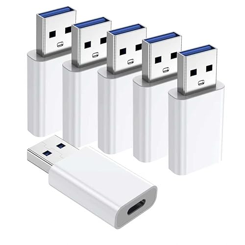 Fidioto USB to USB C Adapter Compatible with iPhone 16 15 14 13 12, Car, Apple MagSafe Watch Mini Wall Plug,iPad,Galaxy,Pixel 7 6 5,CarPlay etc…