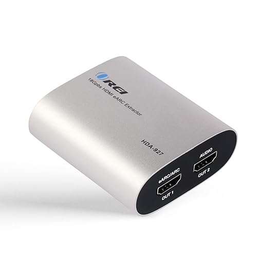 OREI eARC 4K 60Hz Audio Extractor Converter 18G HDMI 2.0 ARC Support - HDCP 2.2 - Dolby Digital/DTS Passthrough CEC, HDR, Dolby Vision Supported