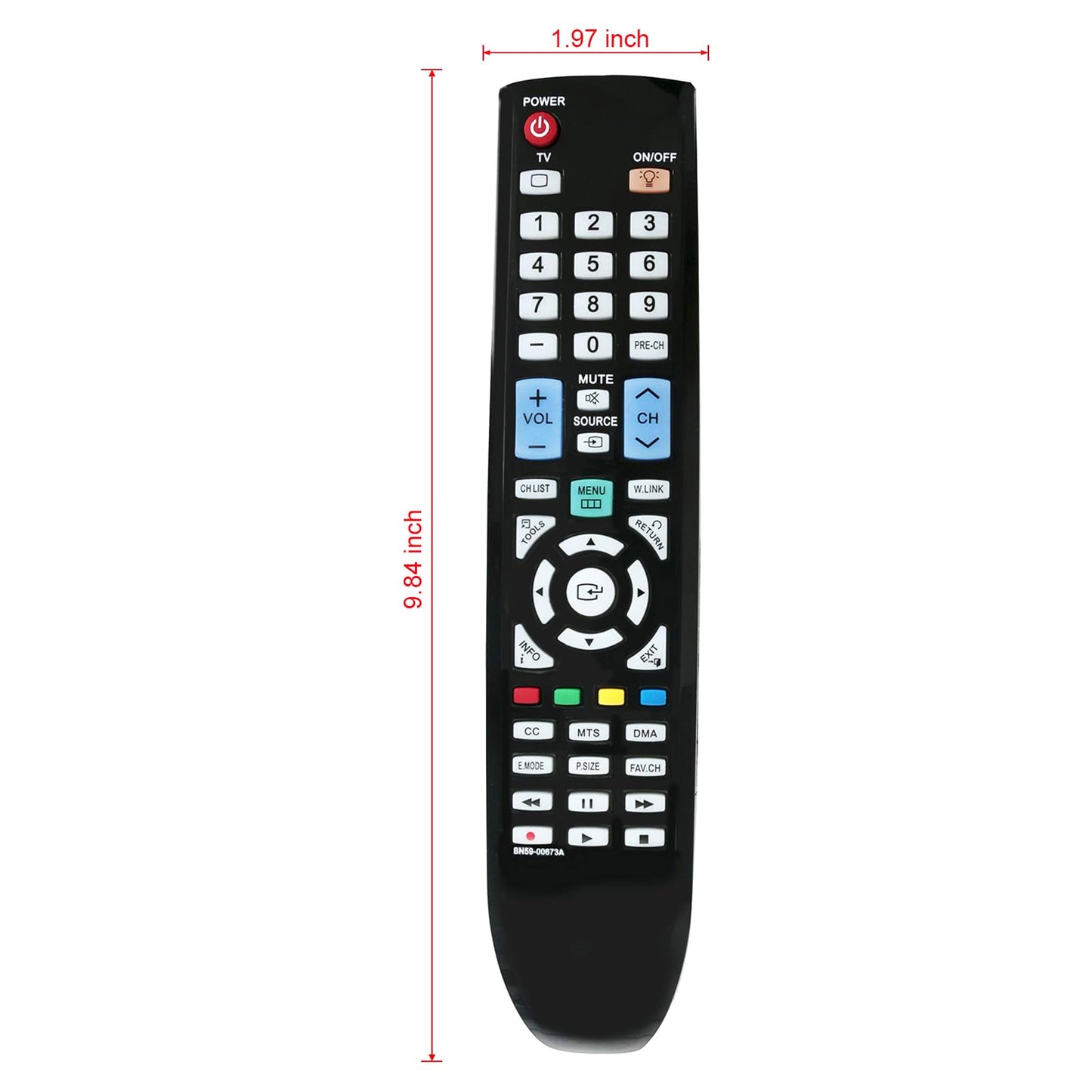 New BN59-00673A Replaced Remote fit for Samsung TV HL50A650 HL50A650C1 HL50A650C1F HL50A650C1FXZA HL50A650C1FXZC HL56A650 HL56A650C1F HL56A650C1FXZA