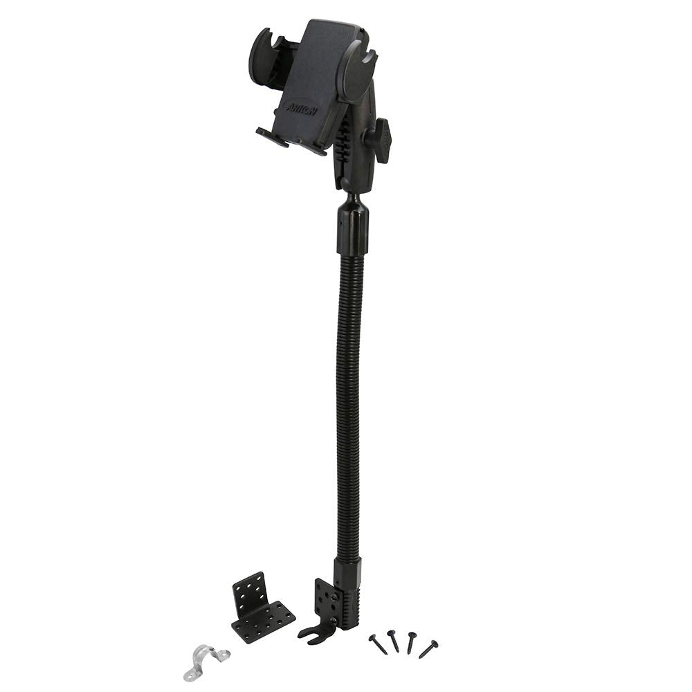 ARKON Mounts Mega Grip Car Phone Holder with Seat Rail Mount | for Cars & Trucks | Fully Adjustable | Flexible 22" Gooseneck Arm | Sturdy Seat Rail