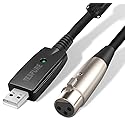 YESPURE USB Microphone Cable for Instruments Recording USB Male to XLR Female Mic Link Converter Cable Studio Audio Cable Connector Cords Adapter