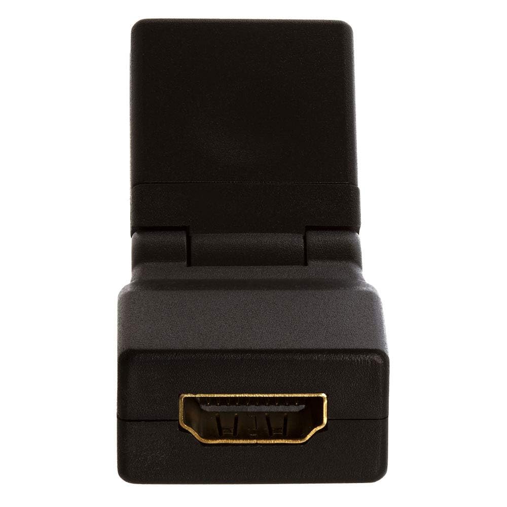 Cmple - HDMI Extender 4K HDMI Swivel Adapter, Female to Female Swiveling Port Saver (90 Degree Up & Down) Extension for Video Cables, TV, Monitor
