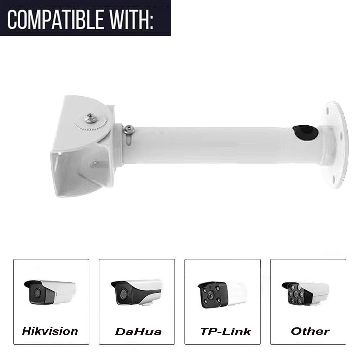 PCUORLEORS Surveillance Security Camera Mount Bracket, Adjustable Universal Camera Wall Bracket for CCTV Security Cameras/IP Cameras/Dome Camera