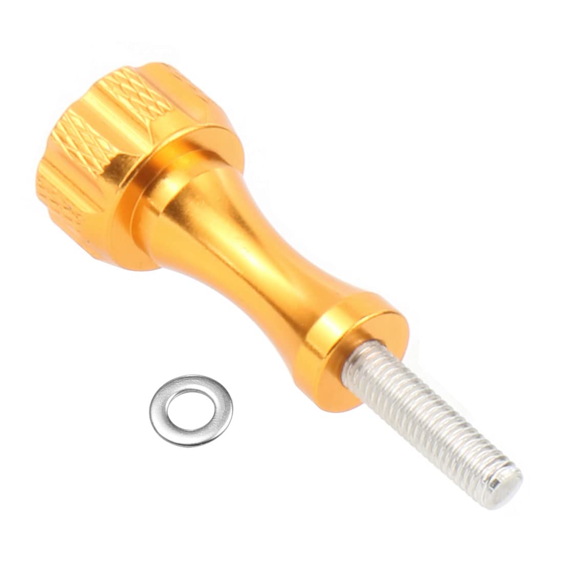 NovelGoal CNC Aluminium Small Tripod Mount Adapter with Thread Screw for HD Hero 9 8 7 6 5 4 Session 2 3 Action Cameras (Yellow Screw)