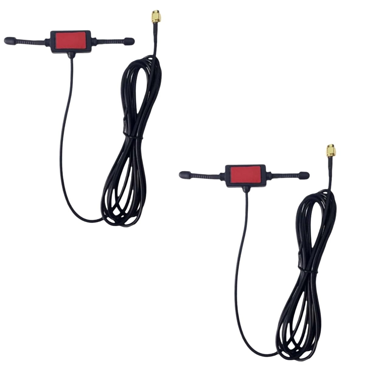 2pcs VHF UHF Car Truck Adhesive Mount Antenna BNC Male Dipole Antenna for Ham Radio Amateur Radio Mobile Police Scanner Compatible with Radio Scanners