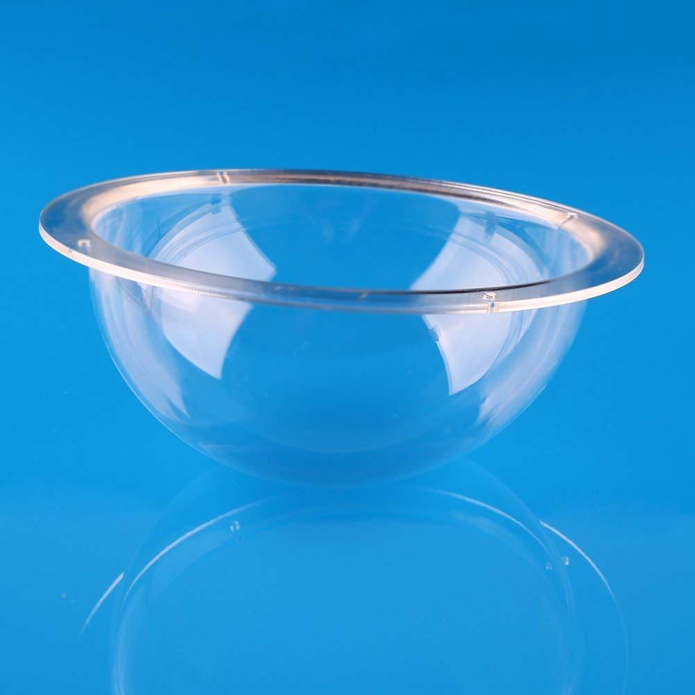 Trolleyshop Diameter 3.94 inch/100MM w/ 4 Holes Acrylic Dome Flange Transparent Plastic Hemisphere Indoor/Outdoor CCTV Replacement Clear Dome Camera