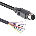 Mendouconert Mini DIN 8 Pin Male to Bare Wire End Adapter Cable, MD8 Connector Pigtail for DIY and Repair (5mtr)