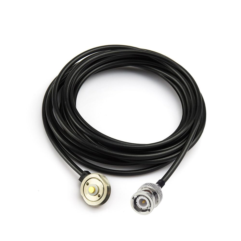 Eightwood NMO Antenna Mount to BNC Male Coax Connector Extension Cable RG58 16.4 Feet for CB & Handheld Radio,Radio Antenna,Radio Scanner