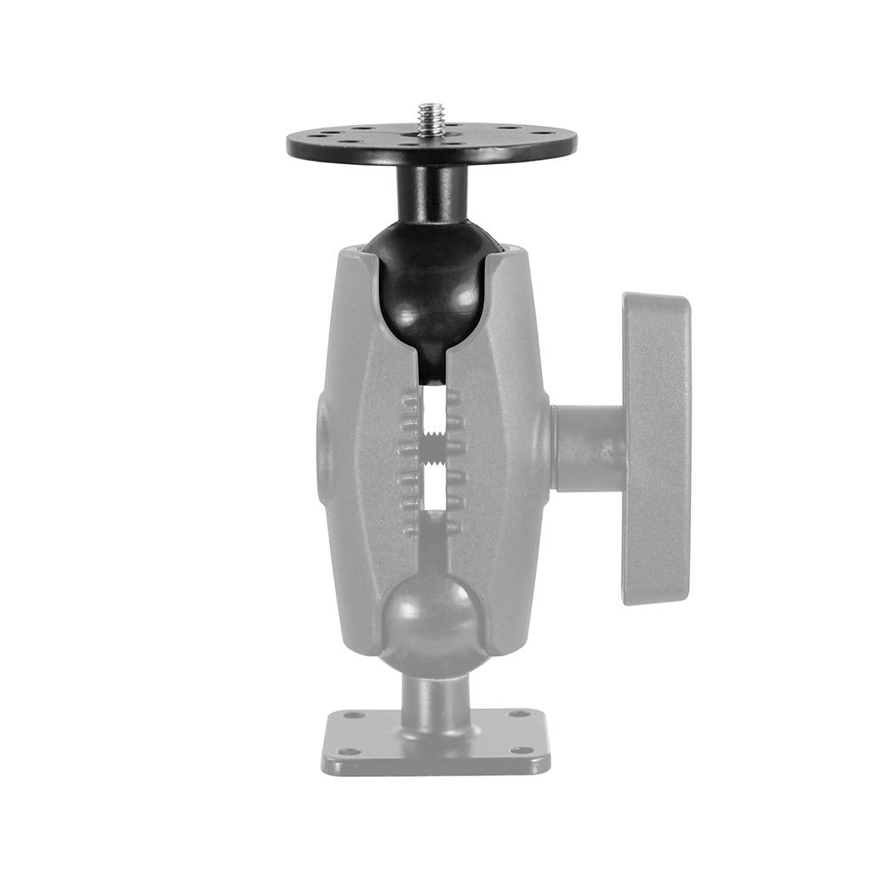 ARKON Mounts Robust Circular Metal 38mm (1.5 inch) Ball to 1/4”-20 Camera Bolt Adapter