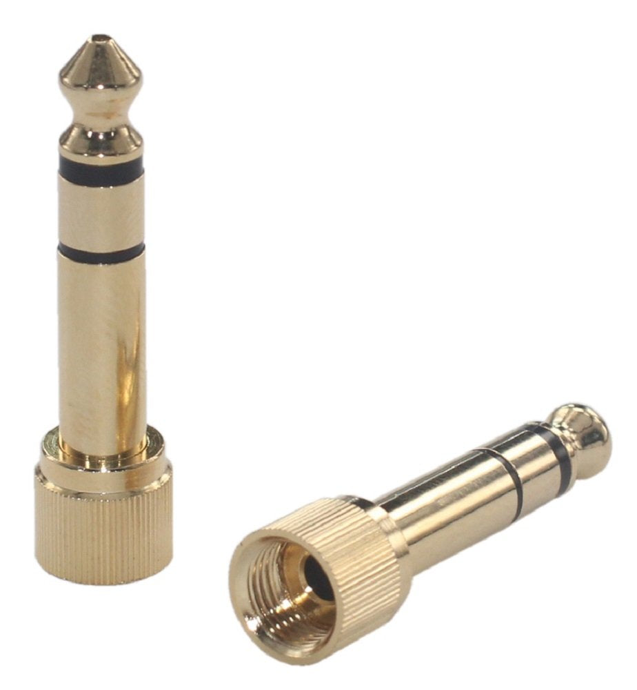 SC-6 1/4" Stereo Phone Screw-On Adapter,3.5mm Plug to 6.35mm Plug,(HD280, SMH-1000) KK SC-6 (2pcs)
