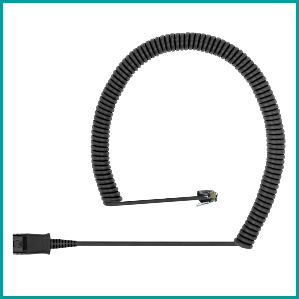 Office Phone Headset HD Voice for Aastra Allworx AltiGen Digium IPitomy Telephones, RJ9 & 3.5mm Adapter Cable (Binaural)