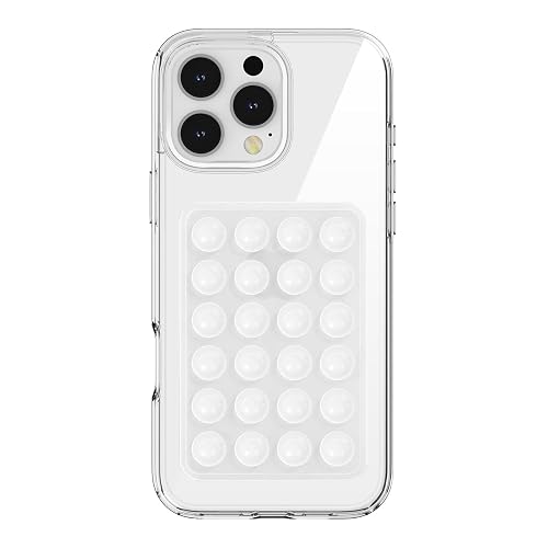 PKYAA Anteel Silicone Suction Phone Case Mount, Silicon Adhesive Phone Accessory for Smartphones, Hands-Free Mirror Shower Phone Holder for Selfies