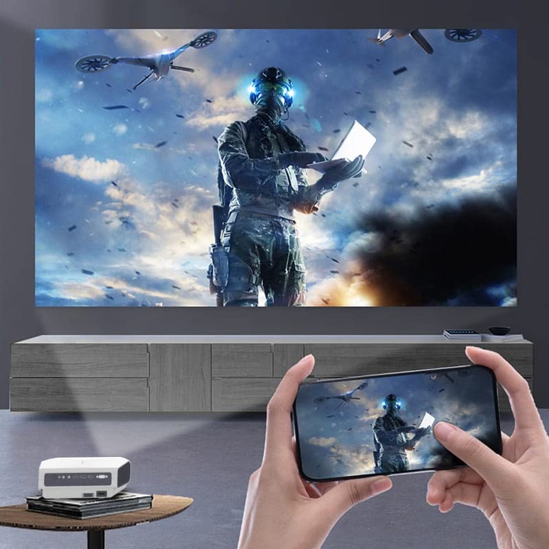 ePP-4300PRO portable Projector, NATIVE RESOLUTION 1920*1080 SUPPORT 4K RESOLUTION can connect to mobile phone, Android OS, or iOS, Window, to your PC