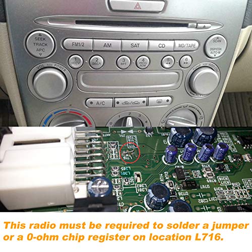 Yomikoo Factory Car Audio Upgrade, Stereo CD Changer 3.5mm AUX Cable for Mazda 3 2004-2008, Mazda 5 2005-2009, Mazda 6 2002-2008, RX-8 2004-2006, CX-7