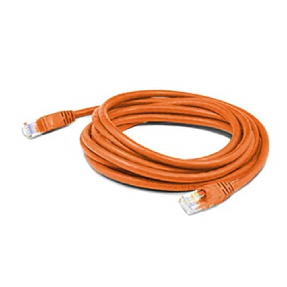 Add-On Computer Products AddOn ADD-8FCAT6A-OE 8ft RJ-45 (Male) to RJ-45 (Male) Orange Cat6A UTP PVC Copper Patch Cable