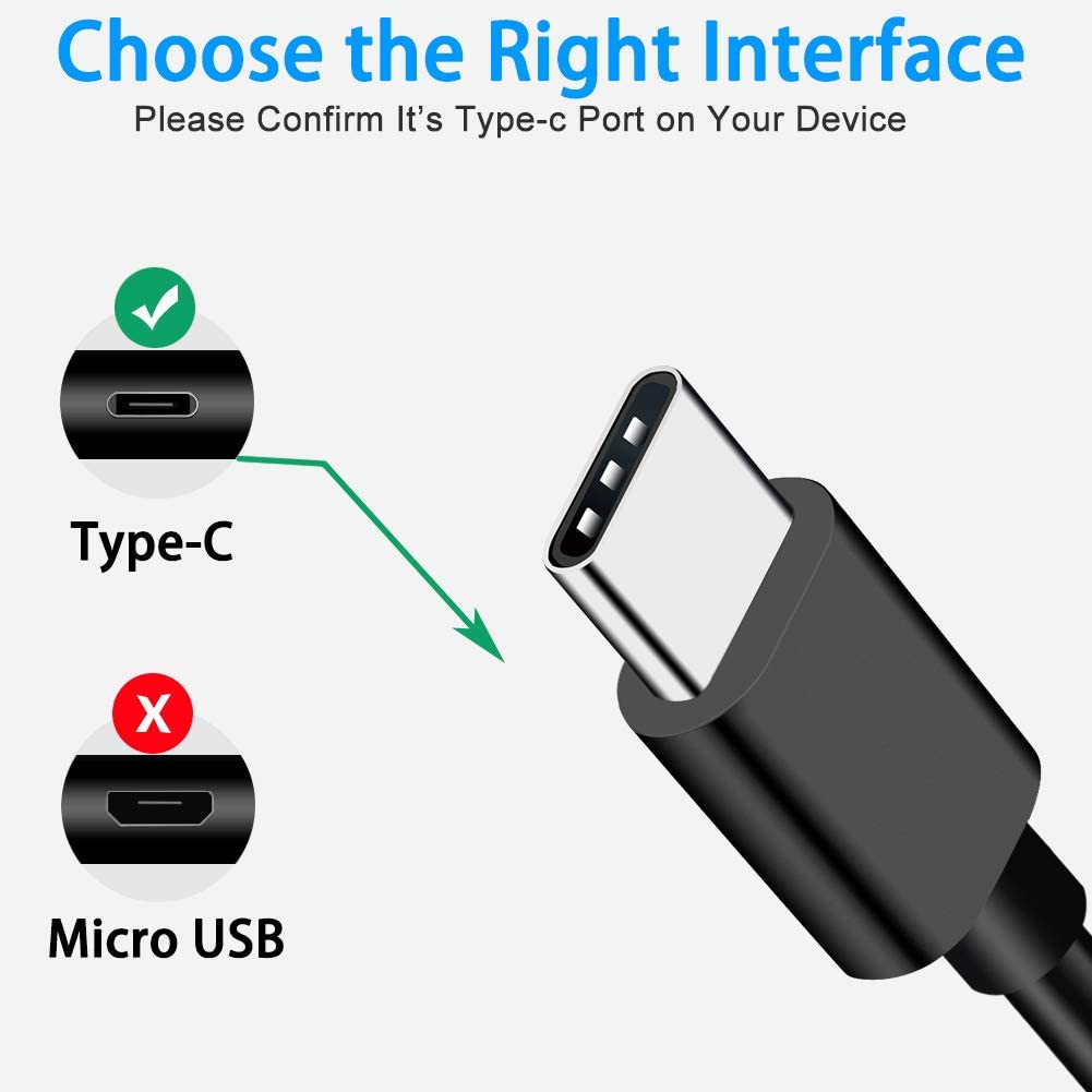 USB C Charger Cable Massage Gun Charger Power Cord Compatible with RELUKS,Sportneer Mini 2 Mini 3,Renpho,BOB and Brad,Medcursor