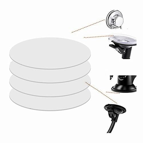 MGQFY 4 PCS 80mm (3.15") Circular Double Side Sticker Dashboard/Windshield Pad Mounting Disk for Suction Cup Car Phone Mount Holder Bracket GPS Camera