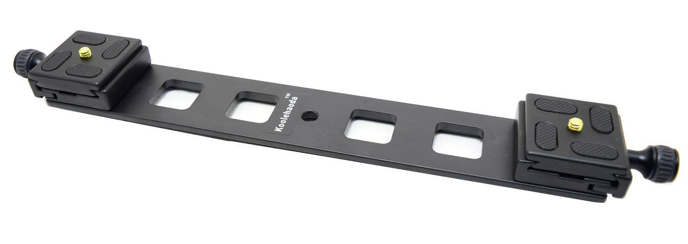 Koolehaoda 300mm Lengthened Quick Release Plate Clamp Rail Nodal Slide Bracket Mount Adapter Compatible Arca Swiss for DSLR Camera,Tripod,Ball Head