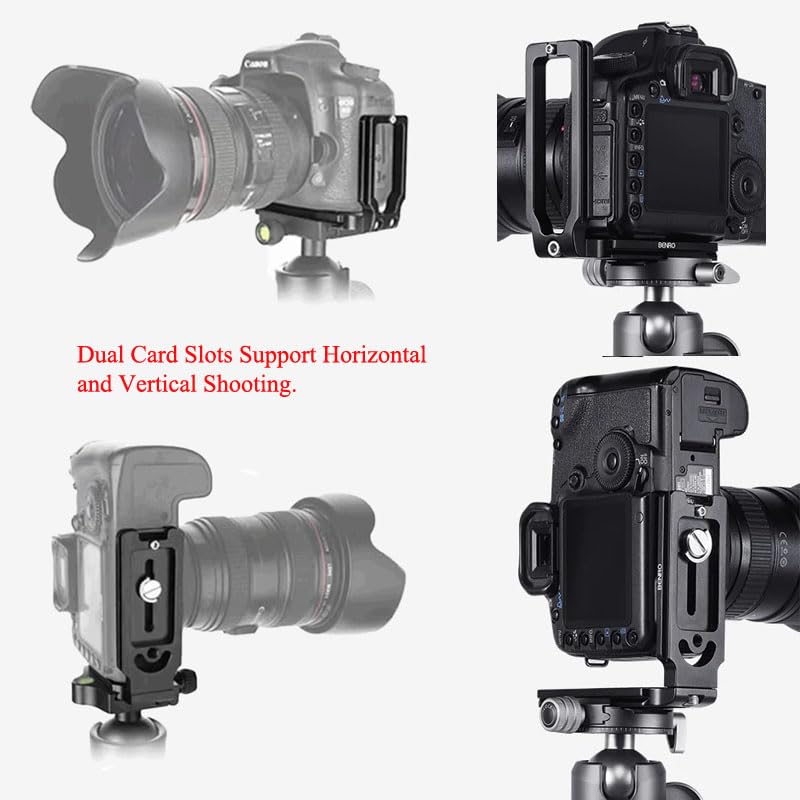 HuaerHui DSLR Camera L-Shaped Bracket Mount, Arca-Swiss Vertical Horizontal Switching Quick Release Plate for Canon Nikon Sony DJI Osmo Ronin Zhiyun