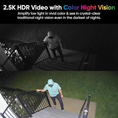 WYZE Wireless Outdoor/Indoor Battery Security Camera, 2.5K HDR Color Night Vision, Integrated Spotlight & Siren, Motion Detection, 2-Way Audio, Alexa