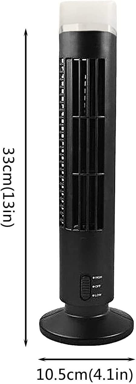 YWangQiang USB Tower Fan Bladeless Fan Tower Electric Fan Mini Vertical Air Conditioner, Tabletop Fan Quiet Cooling Fan for Home Office Indoor Fans
