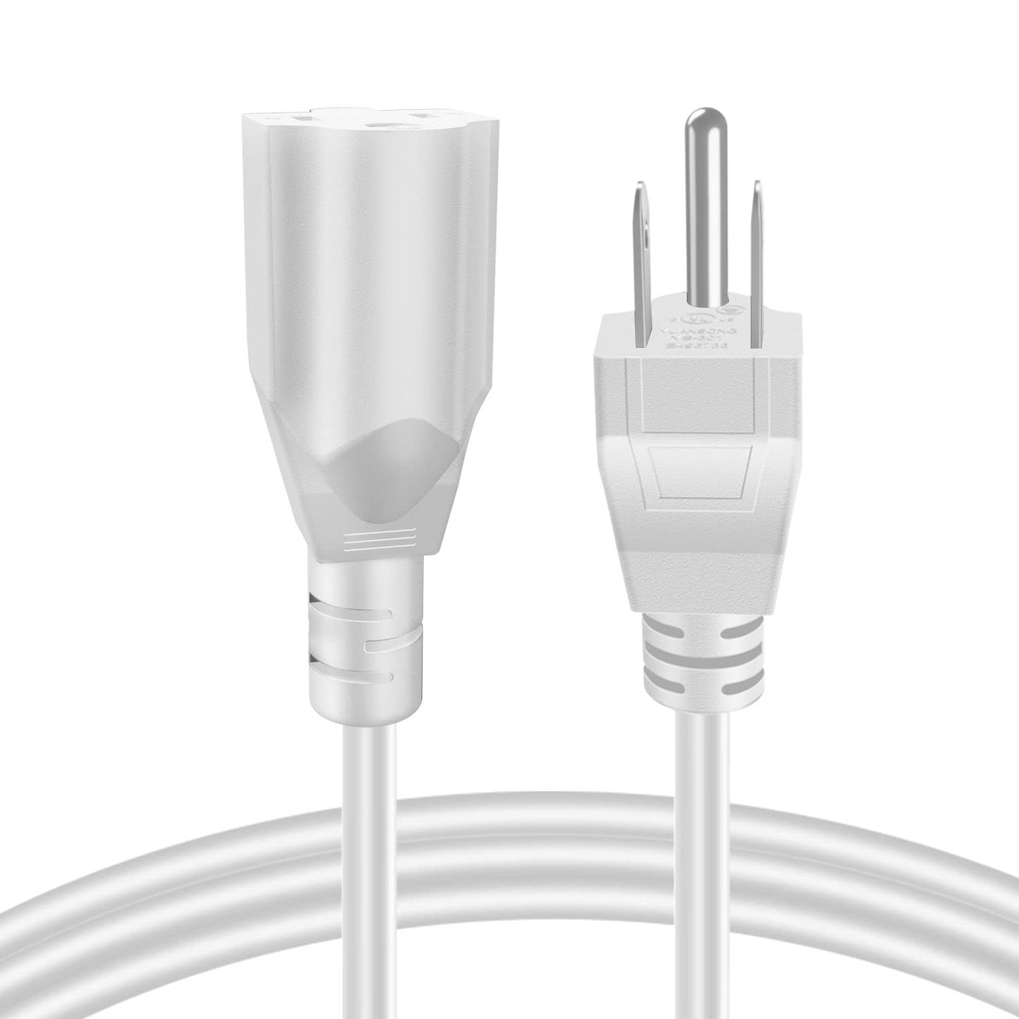 TNP Universal Power Extension Cord Cable Strip (15FT) - (2 Pack) 3 Prong Extension Cord for Outdoor & Indoor - Three Prong AC Power Extender Cable