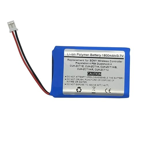 1800mAh 3.7V Battery For Sony Playstation PS4 Gold Wireless Headset & PS4 Dualshock 4 Wireless Controller Models: CUH-ZCT1E, CUH-ZCT1H, CUH-ZCT1H/B