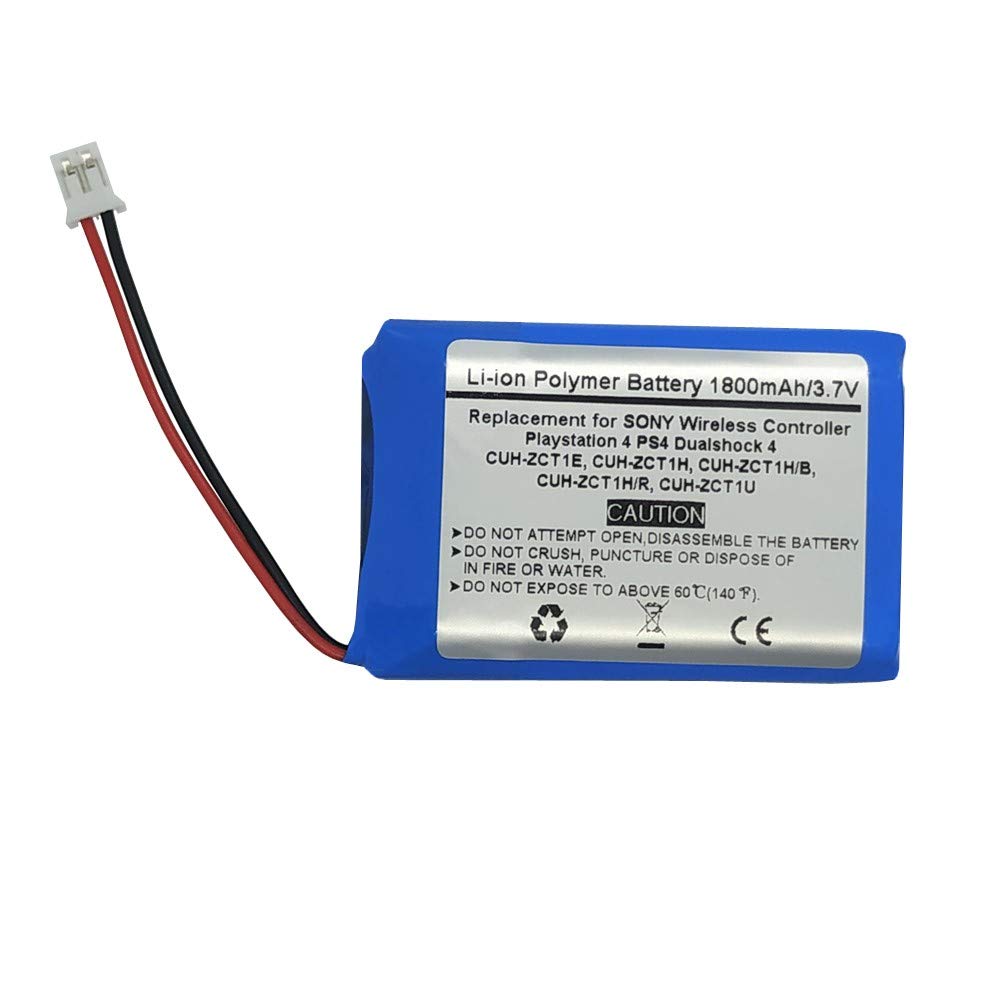 1800mAh 3.7V Battery For Sony Playstation PS4 Gold Wireless Headset & PS4 Dualshock 4 Wireless Controller Models: CUH-ZCT1E, CUH-ZCT1H, CUH-ZCT1H/B