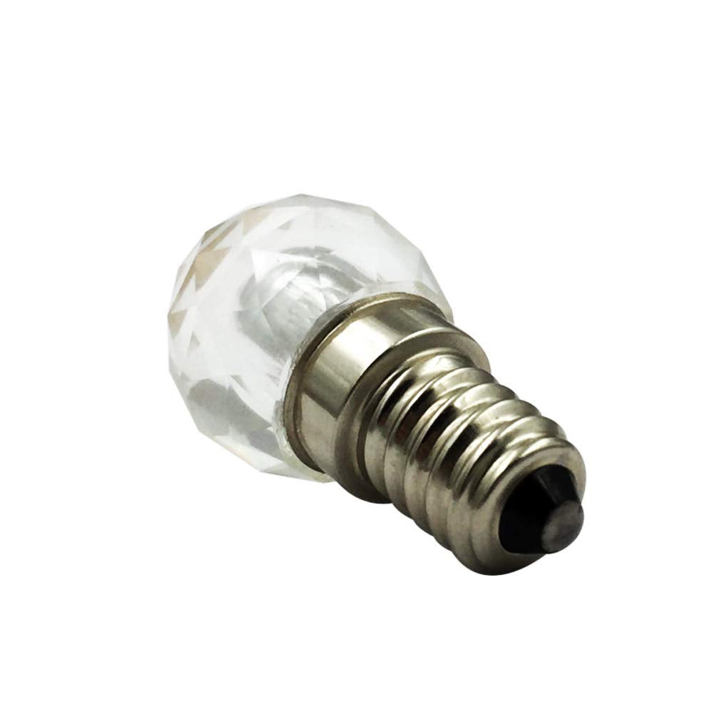 2W E12 Mini Globe Crystal LED Light Bulb Dimmable COB Bulbs 20W Incandescent Equivalent Daylight White 6000K E12 Candelabra Base 300LM for Desk Lamps