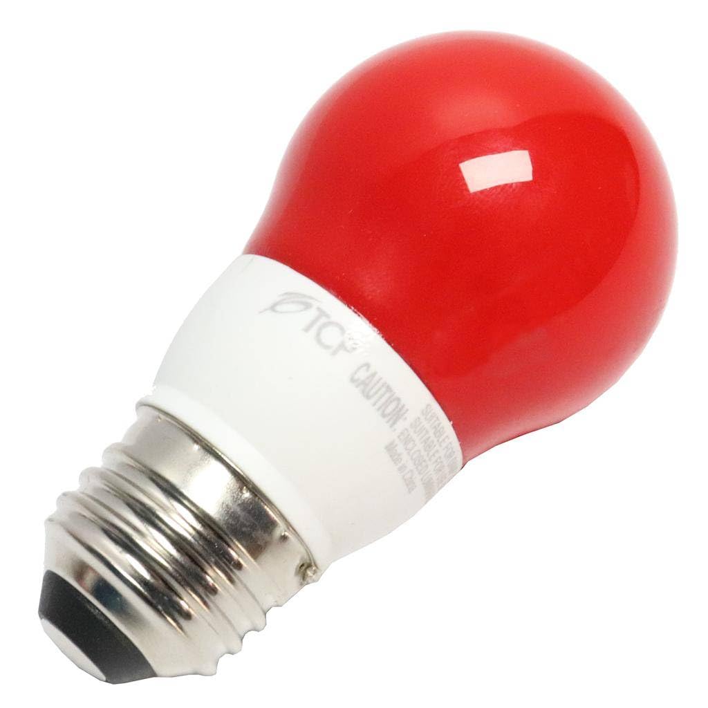 TCP 40W Equivalent, LED Red A15 Light Bulbs, Non-Dimmable