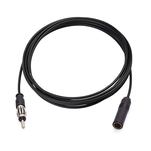 Bingfu Car FM AM Radio Antenna Extension Cable 6.5 feet / 2m Cord DIN Plug Connector Coaxial Cable for Vehicle Truck Car Stereo Head Unit CD Media