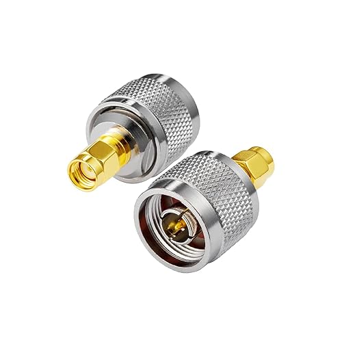 POBADY 2PCS RP-SMA Male to N-Type Male Adapter, 51.4g