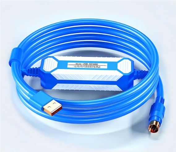 Ailsa Hexi USB-QC30R2 (Round 6-pin) PLC Programming Cable for Q00CPU/Q02H/Q06H/etc Q Series Programming Cable