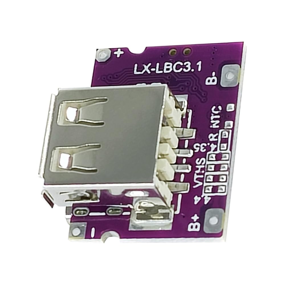 2A 5V Lithium Battery Charging Discharge Module USB C 3.7V/4.2V Lithium Battery Charging Boosting Module with Charging Discharging Protection