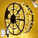 JMEXSUSS 168FT 600 LED String Lights for Outside Clear Wire, Warm White Christmas Lights Outdoor Waterproof, Tree Lights Outdoor Plug in for Patio