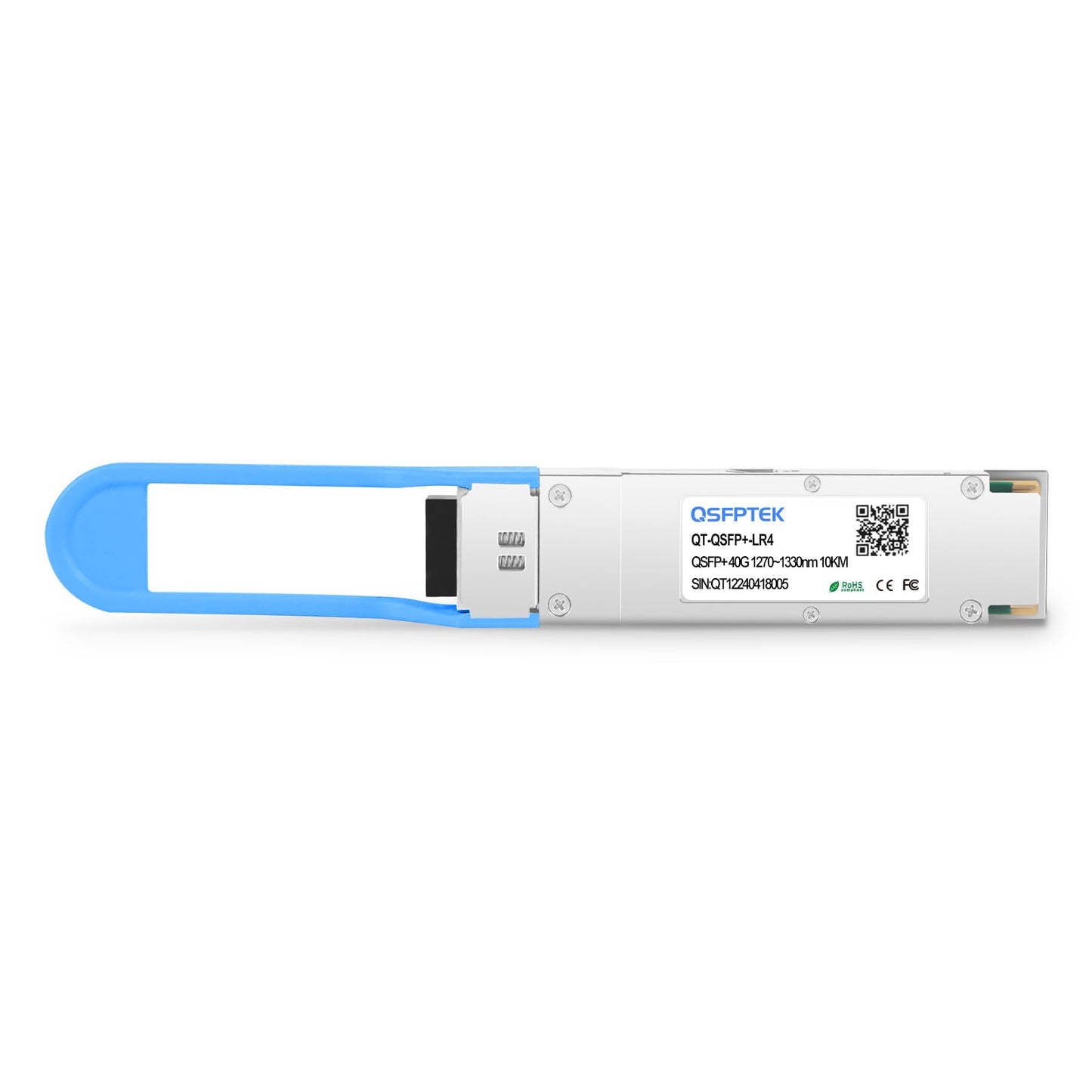QSFPTEK 40G QSFP+ Module LC Single-Mode Transceiver 40GBASE-LR4 for Cisco QSFP-40G-LR4, 4 CWDM Lanes, 10km, with DDM
