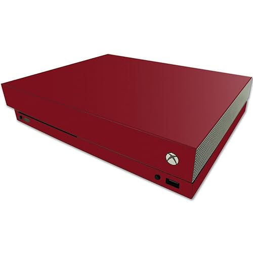 MightySkins Skin Compatible with Microsoft One X Console Only - Solid Burgundy | Protective, Durable, and Unique Vinyl Decal wrap Cover | Easy