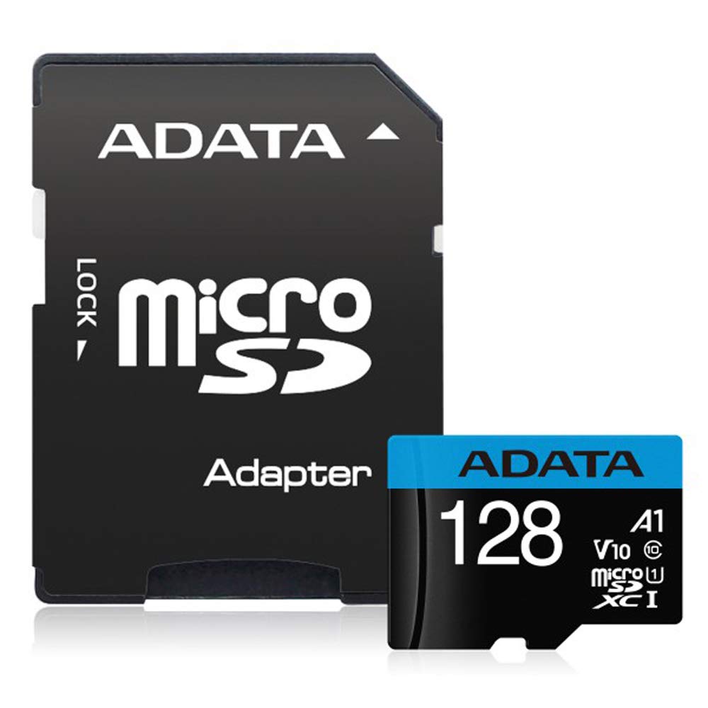 ADATA AUSDX128GUICL10A1-RA1 ADATA 128GB Premier microSDXC UHS-I/Class 10 V10 A1 Memory Card with SD Adapter