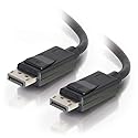 C2G 2M 8K DisplayPort Cable with Locking Latches 8K UHD Ultra High Definition DisplayPort Male to Male Computer Monitor Cable Black