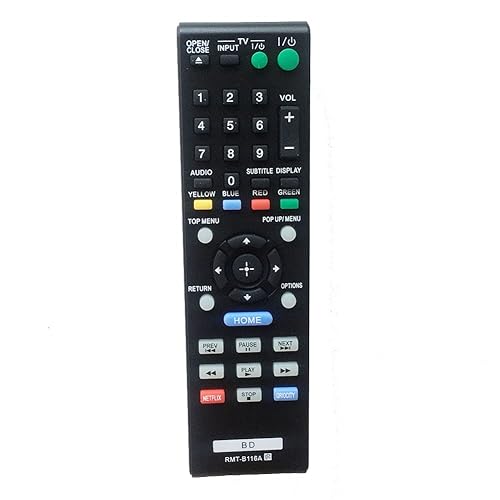 Replacement RMT-B116A BD Remote Control for Sony BDP-BX38 BDP-BX58 BDP-S380